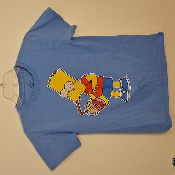THE SIMPSONS Baby Blue Graphic Squishy Brain Freeze Bart T-Shirt - Picture 4 of 6